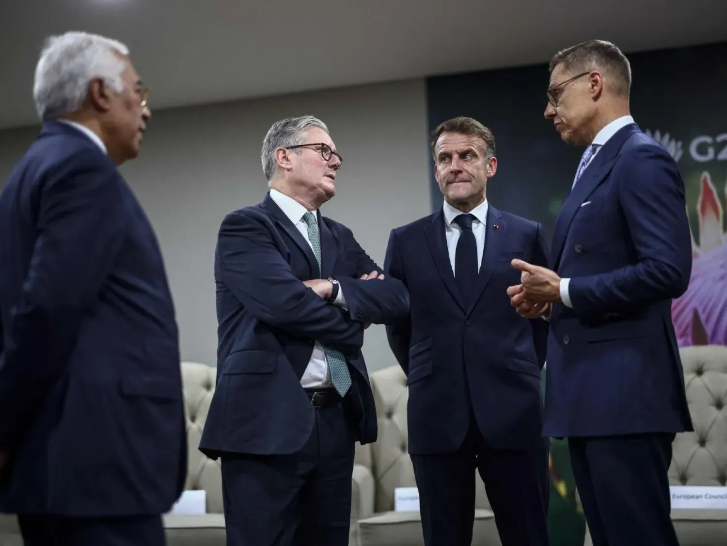 Costa, Starmer, Macron ve Finlandiya Başbakanı Stubb (AFP)