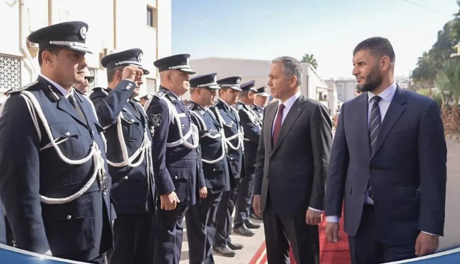 UBH İçişleri Bakanı İmad et-Trabelsi, pazartesi günü Libya'nın başkenti Trablus’ta Türk mevkidaşı Ali Yerlikaya'yı ağırlarken (İçişleri Bakanlığı)