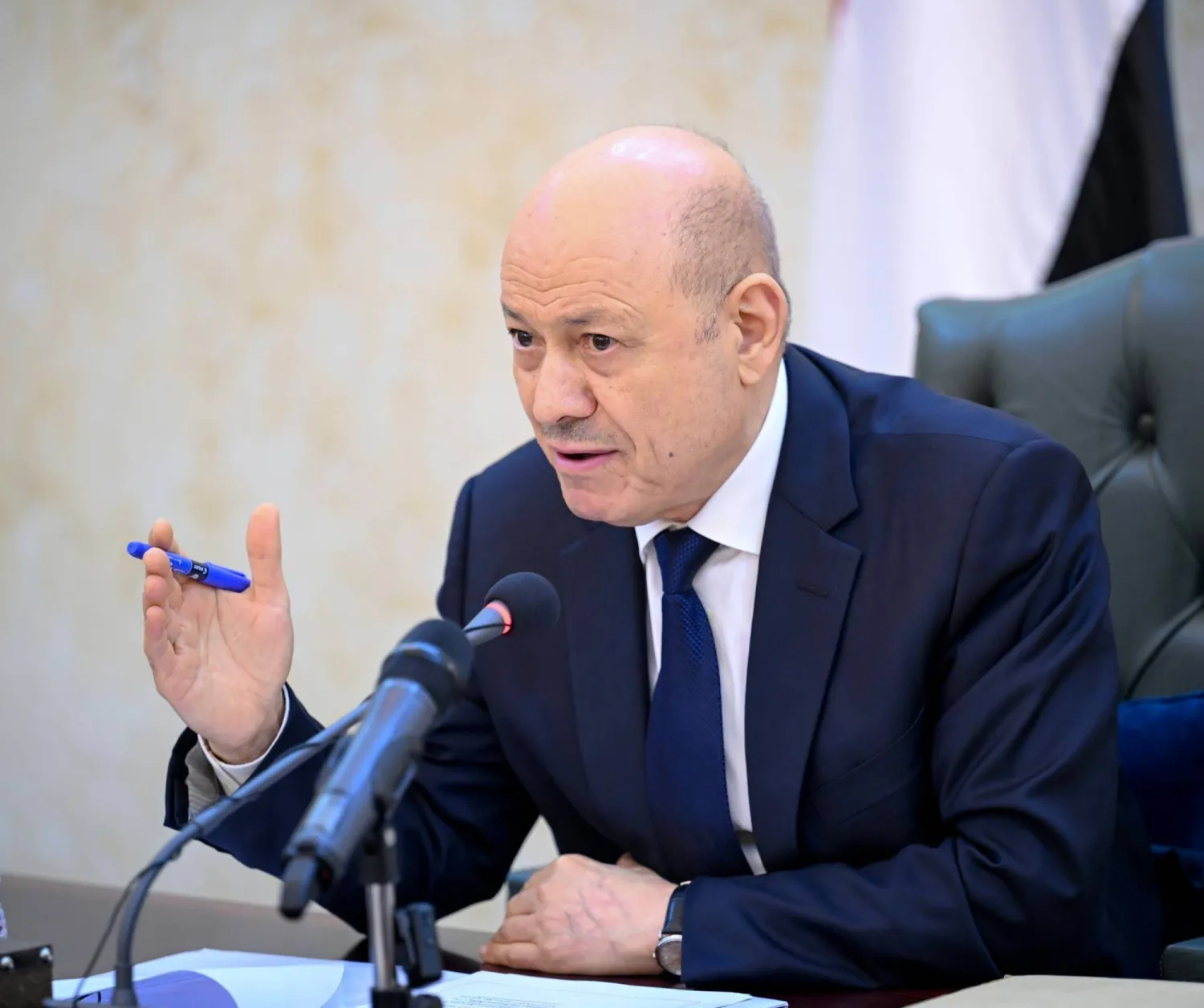 Chairman of the Yemeni Presidential Leadership Council Dr. Rashad al-Alimi. (Government media)