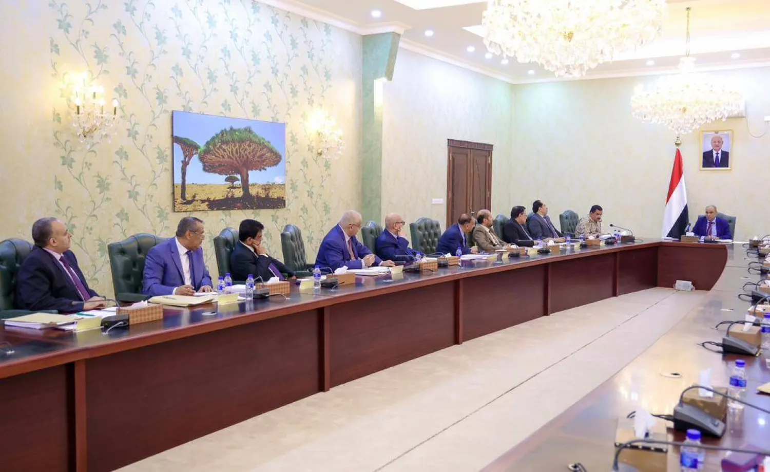 جانب من اجتماع الحكومة اليمنية في عدن (إعلام حكومي)