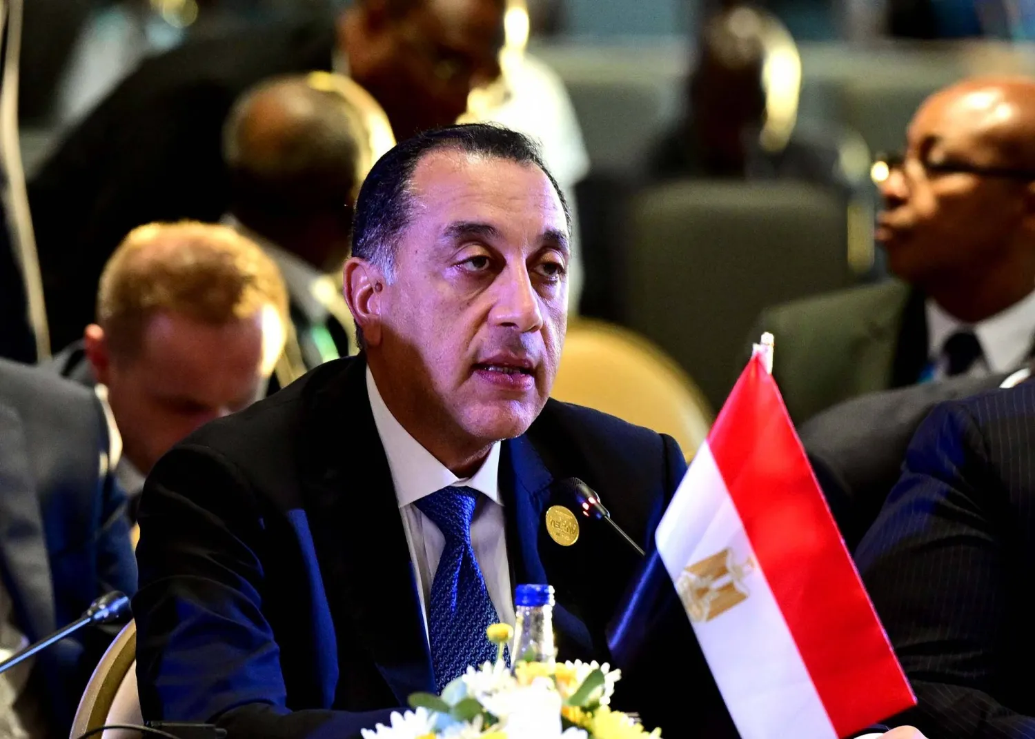 رئيس الوزراء المصري مصطفى مدبولي أثناء مشاركته في القمة الأفريقية - الأوروبية (مجلس الوزراء المصري)