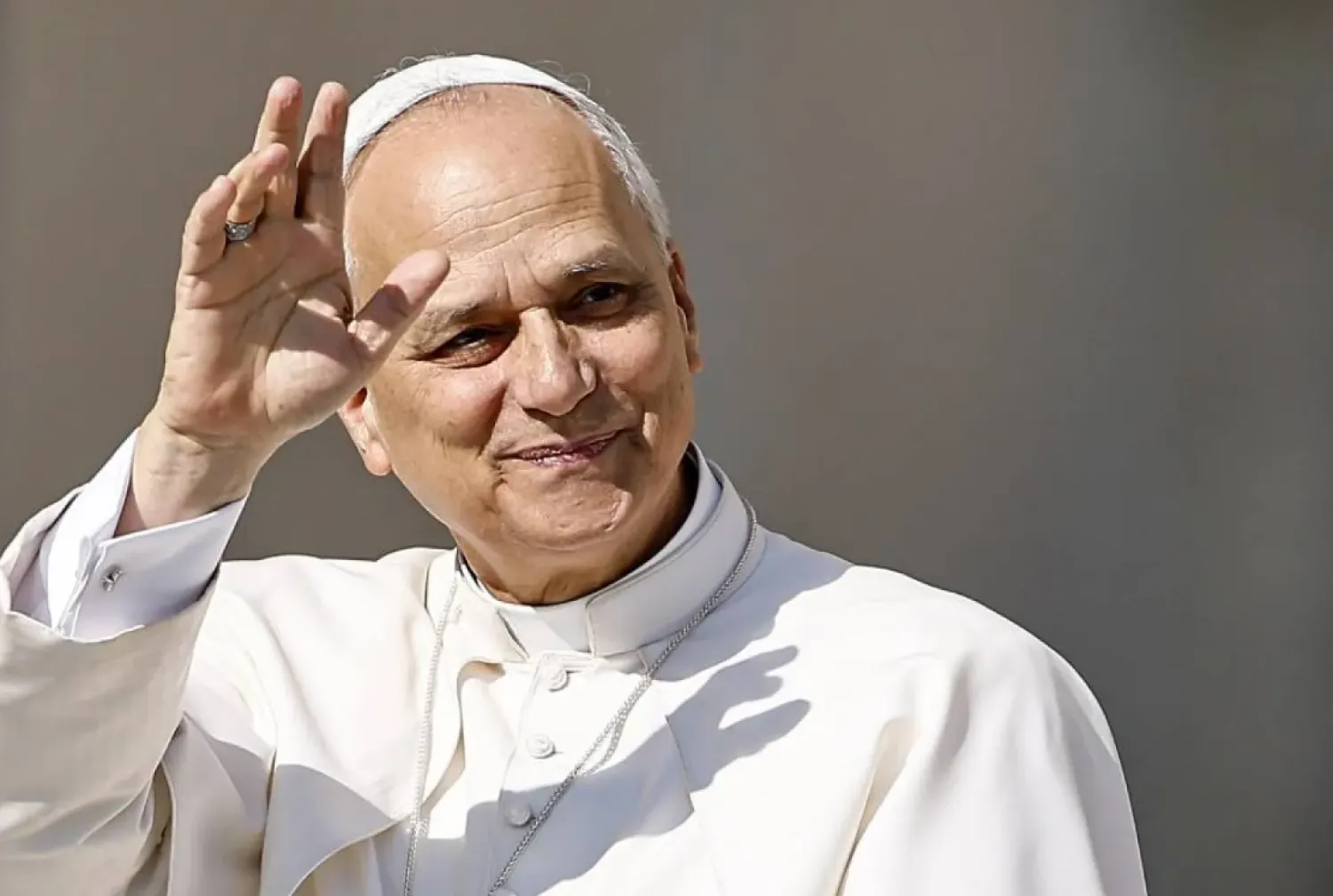 Pope Leo XIV greets the faithful during his weekly General Audience in St. Peter's Square, in Vatican City, 06 August 2025. (EPA)
