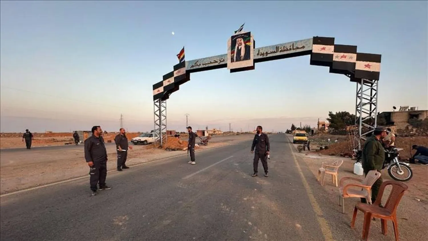 عناصر تابعة للأمن العام على مدخل محافظة السويداء (أرشيفية - نشطاء)