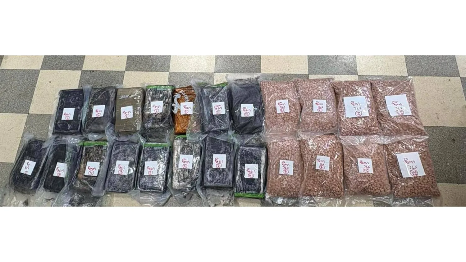 المخدرات التي ضُبطت موضبة بطريقة احترافية (المديرية العامة للأمن الداخلي)