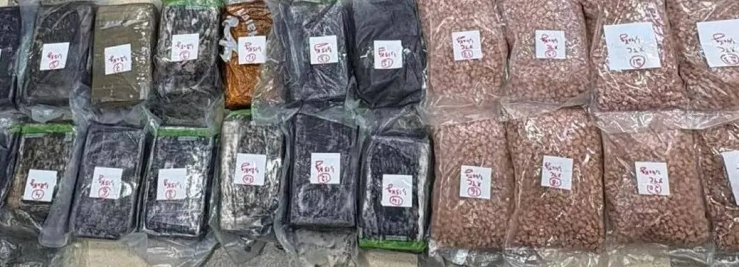 جانب من كمية المخدرات التي ضُبطت (المديرية العامة للأمن الداخلي بلبنان)