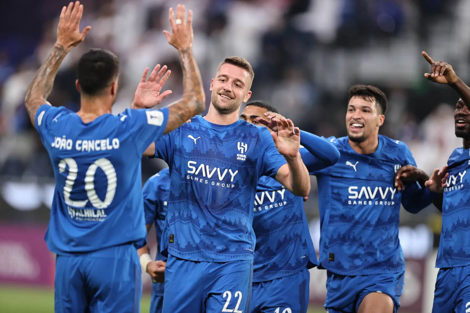 بلغ الهلال الهدف رقم 400 في تاريخ المنافسات الآسيوية (تصوير: سعد العنزي) 