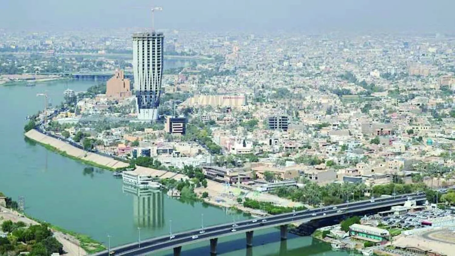 صورة جوية لجانب من بغداد (متداولة)