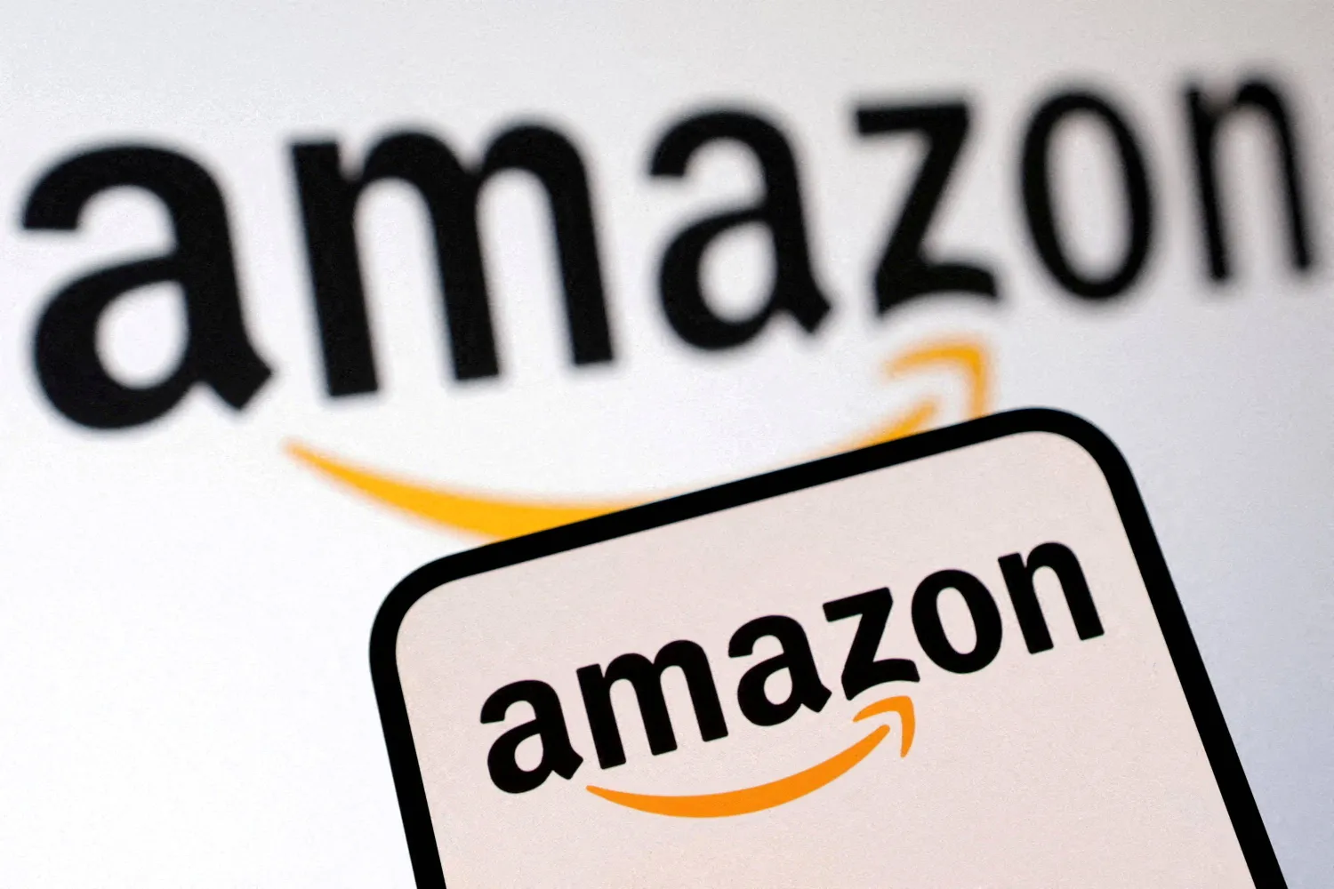 The Amazon logo is seen in this illustration created on February 11, 2025. (Reuters)