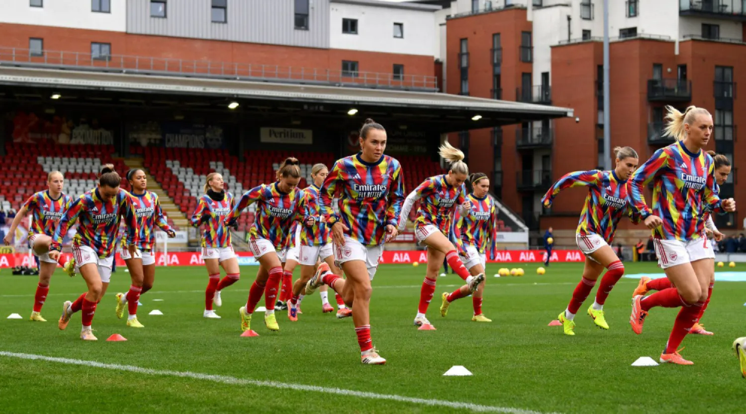 جانب من آخر حصة تدريبية للاعبات (نادي آرسنال)