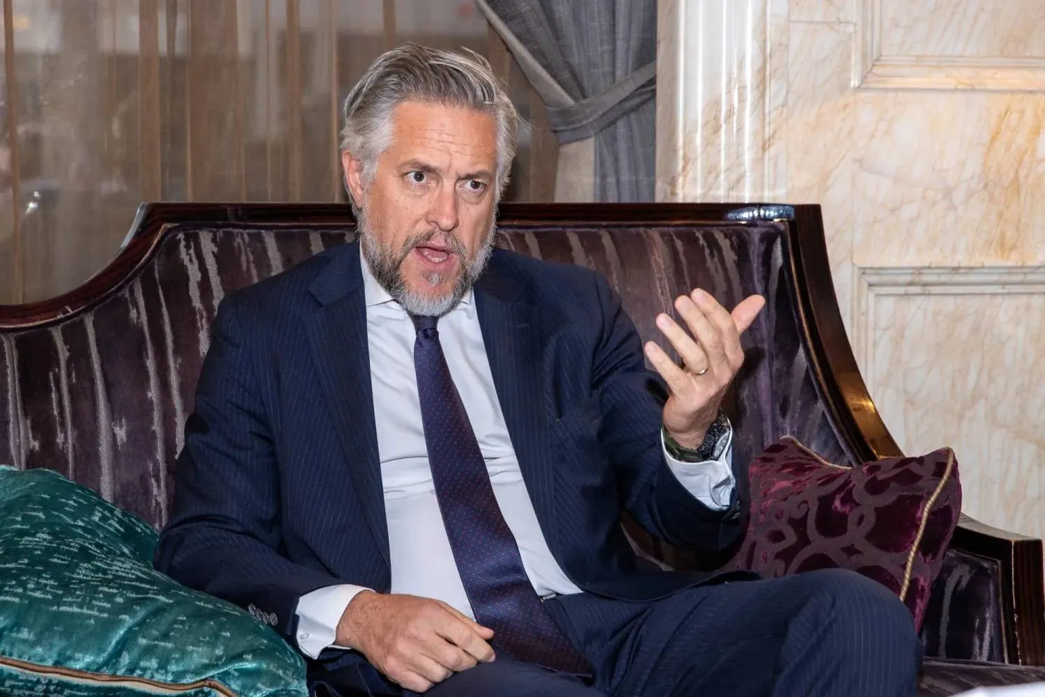 Patrick Simonnet, head of the EU Delegation to Yemen (Photo Credit: Saleh al-Ghannem)