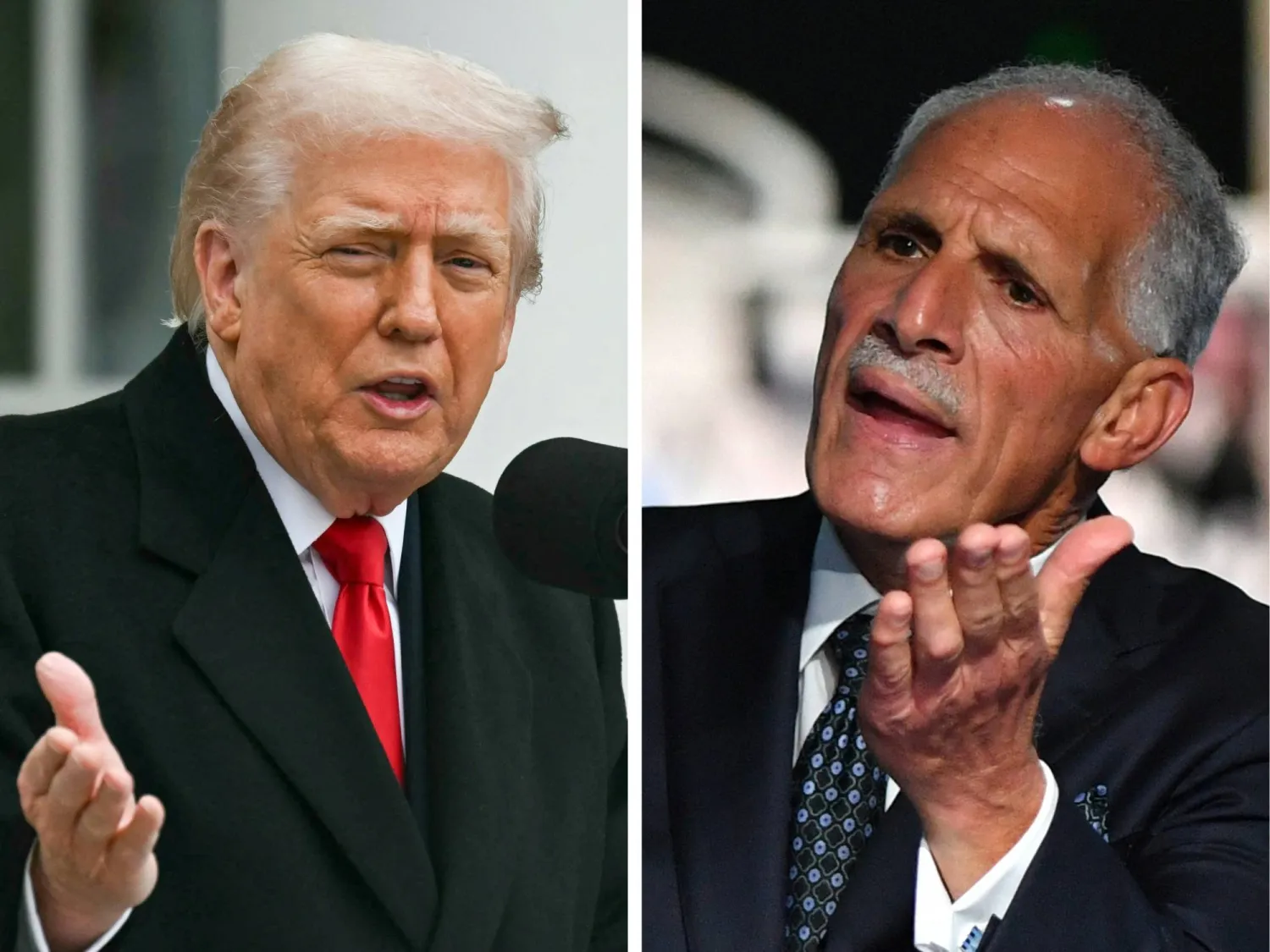 صورة مركبة للرئيس الأميركي دونالد ترمب والمرشح للرئاسة الهندوراسية نصري عصفورة (أ.ف.ب)