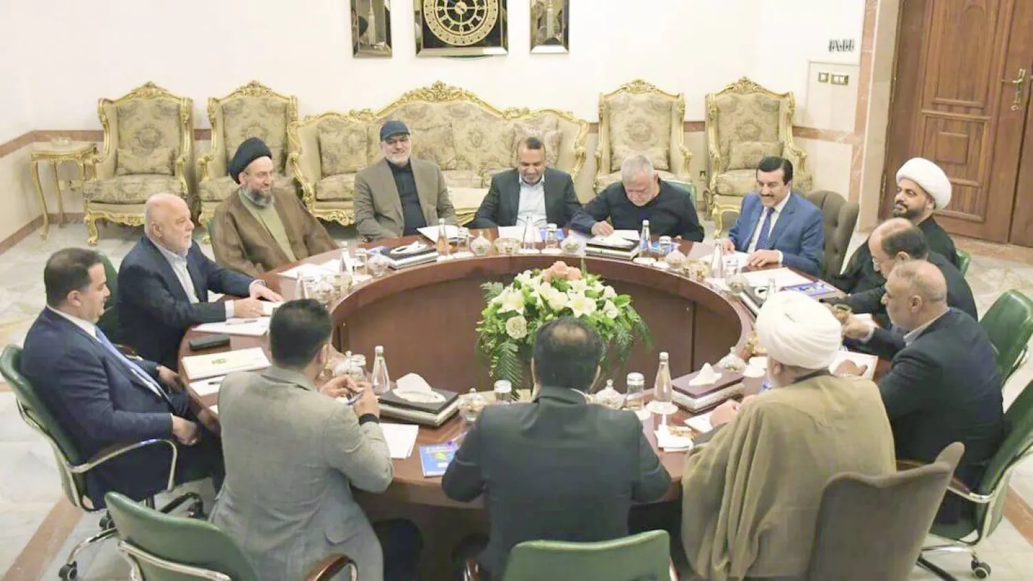 قادة أحزاب تحالف «الإطار التنسيقي» في العراق يعلنون «الكتلة الأكثر عدداً»... (فيسبوك)