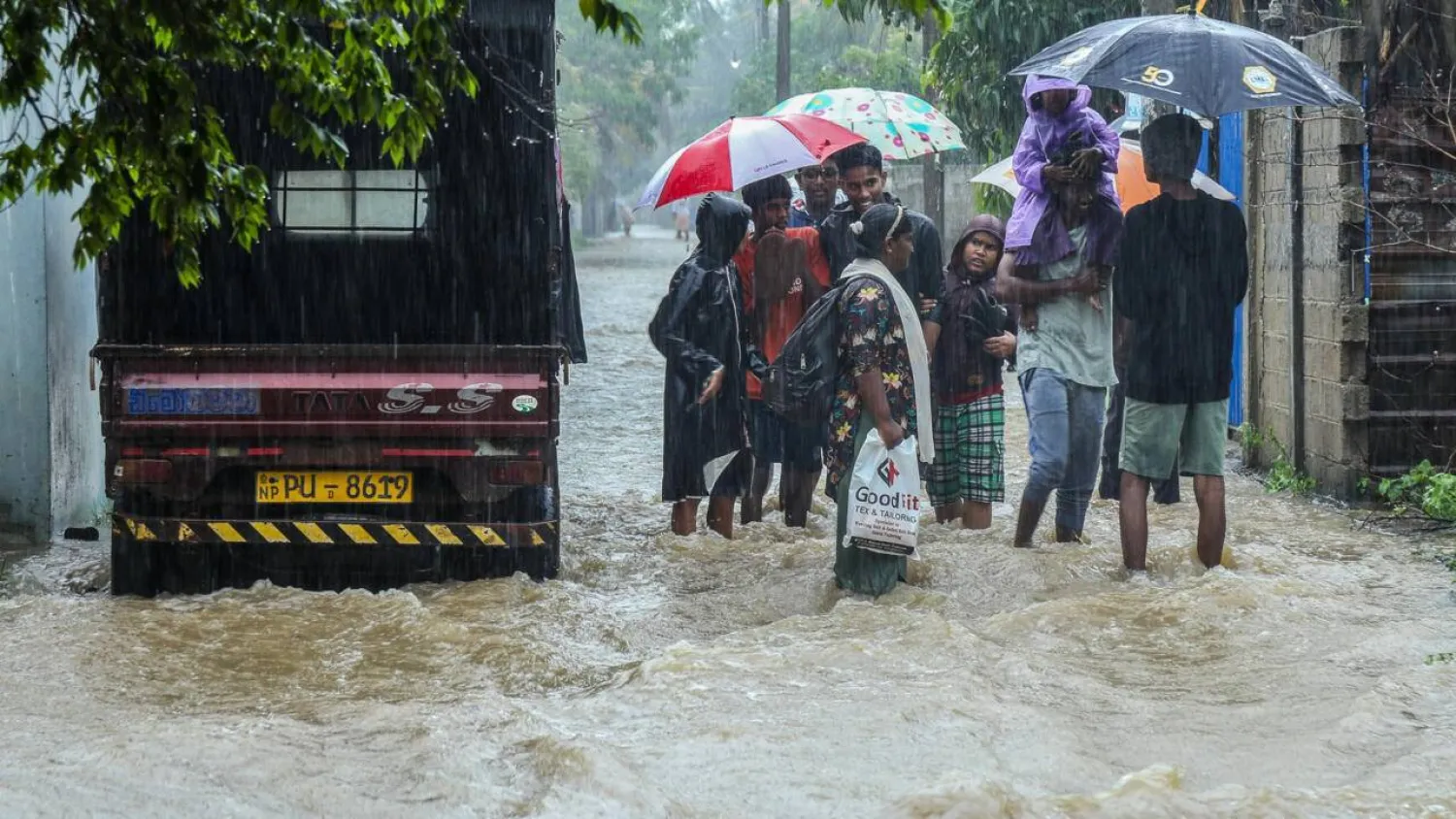 Sri Lanka is currently experiencing the northeast monsoon season but rainfall has intensified due to a cyclone. AFP
