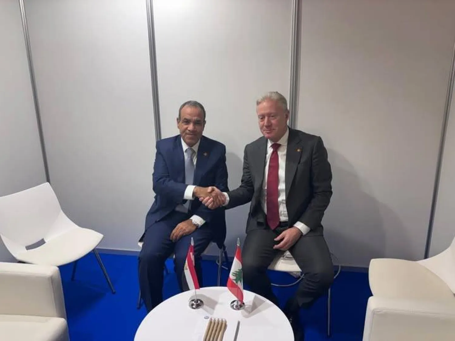 لقاء بدر عبد العاطي ونظيره اللبناني يوسف رجي في برشلونة الجمعة (الخارجية المصرية)