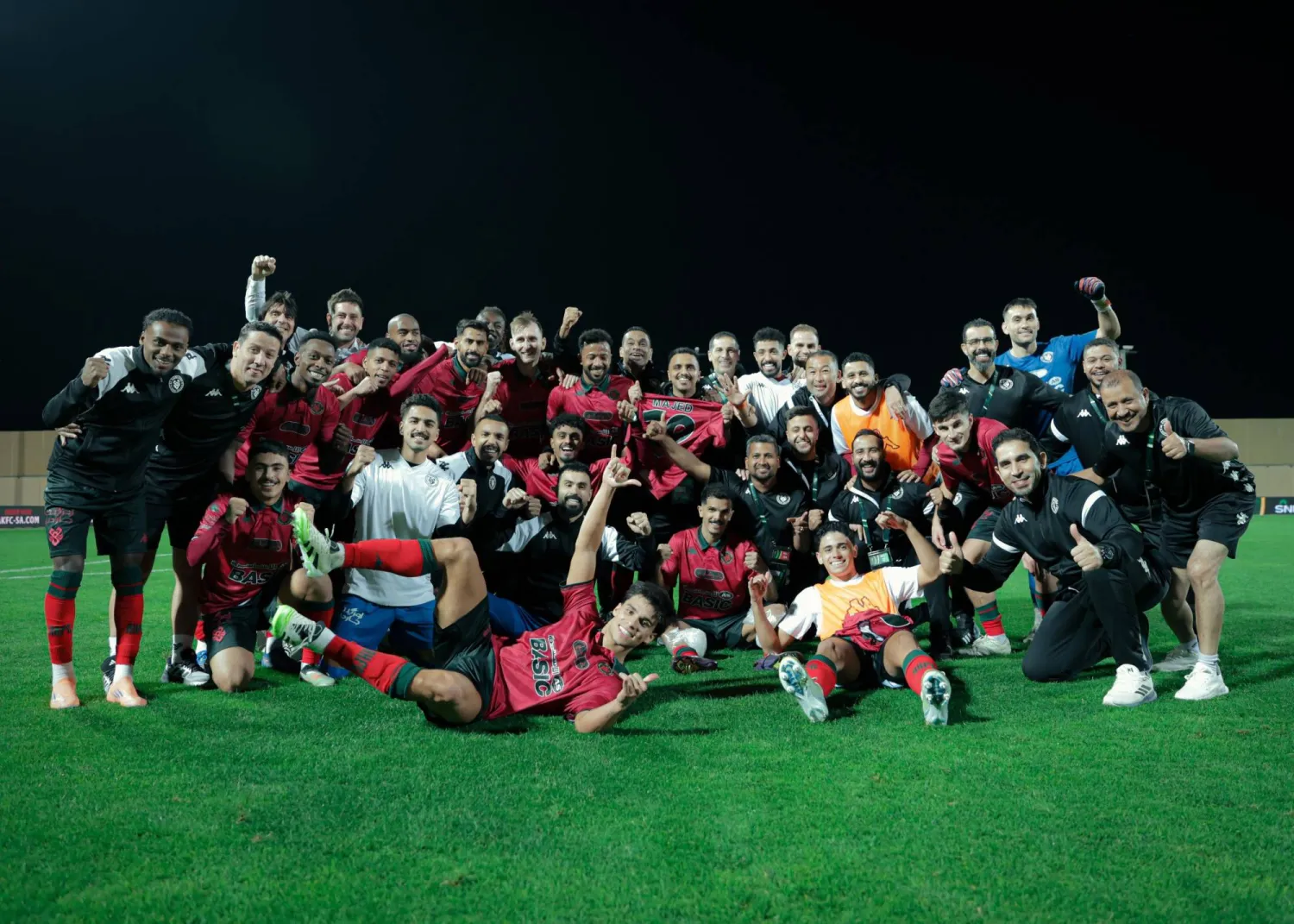 لاعبو الخلود وفرحة جماعية بعد التأهل (موقع النادي)