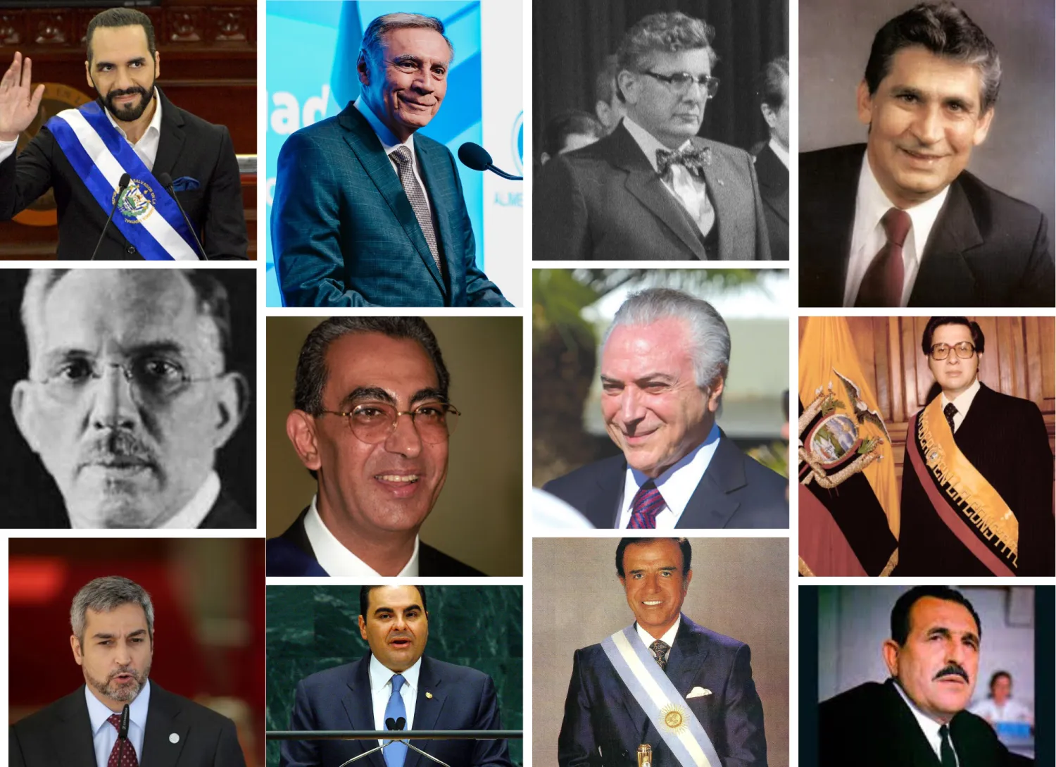 صورة مركبة لرؤساء عرب في أميركا اللاتينية