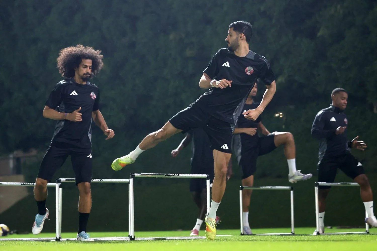 جانب من تدريبات قطر (الاتحاد القطري)