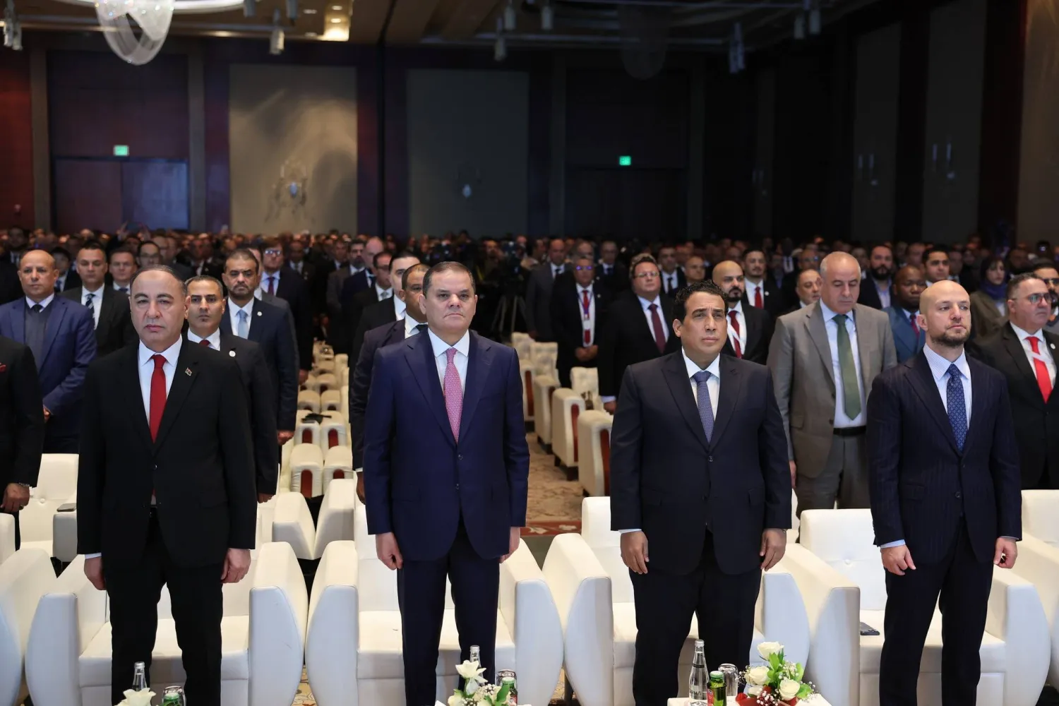 جانب من حضور «مؤتمر الدبلوماسية الليبية» في طرابلس الأحد (حكومة الوحدة)