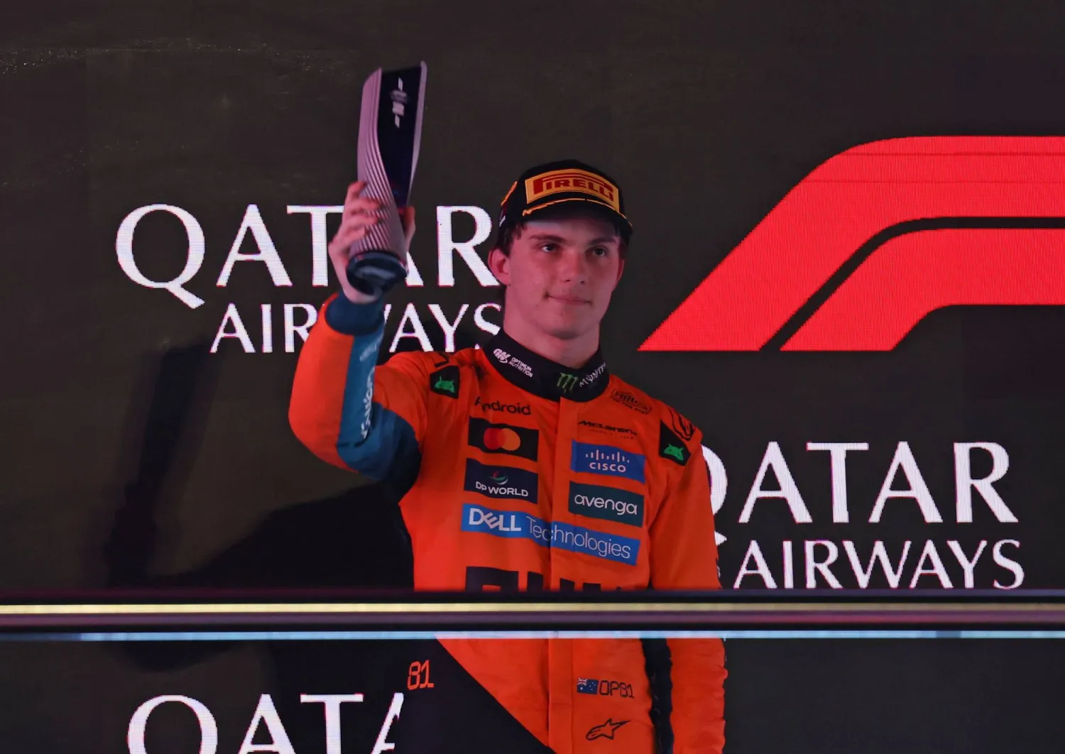 أوسكار بياستري سائق مكلارين جاء ثانيا في لوسيل (إ.ب.أ)