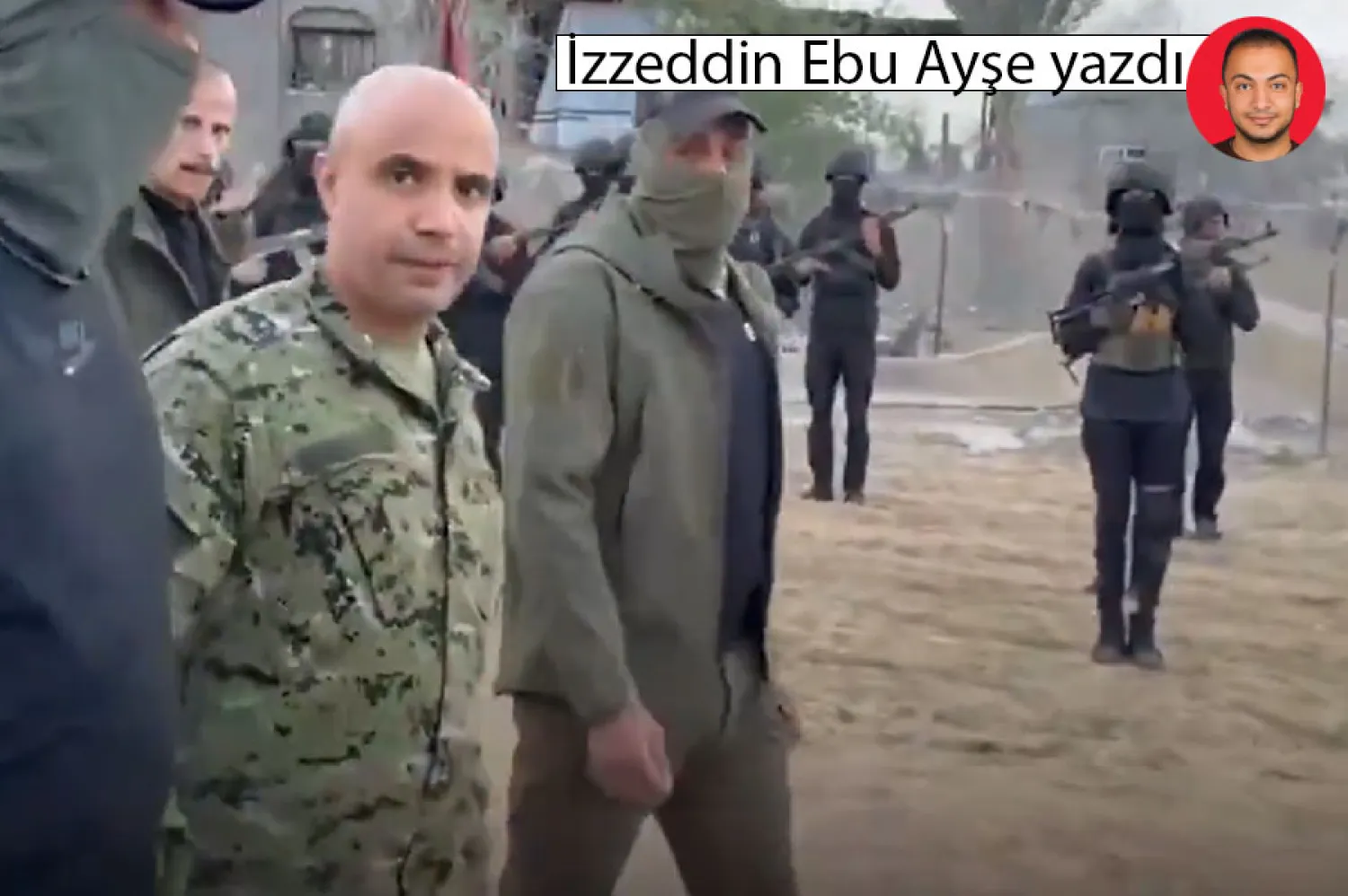 Yaygın olarak paylaşılan bir videodan alınan bir karede, Ebu Şebab'ın ölümünden sonra Halk Güçleri’nin komutasını devralan Gassan el-Dahini görülüyor (sosyal medya)