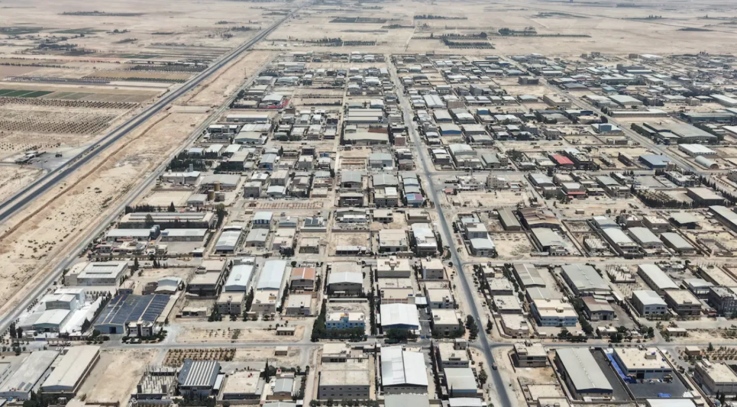 A drone view shows Adra industrial city in Damascus, Syria, July 10, 2025. REUTERS/Stringer