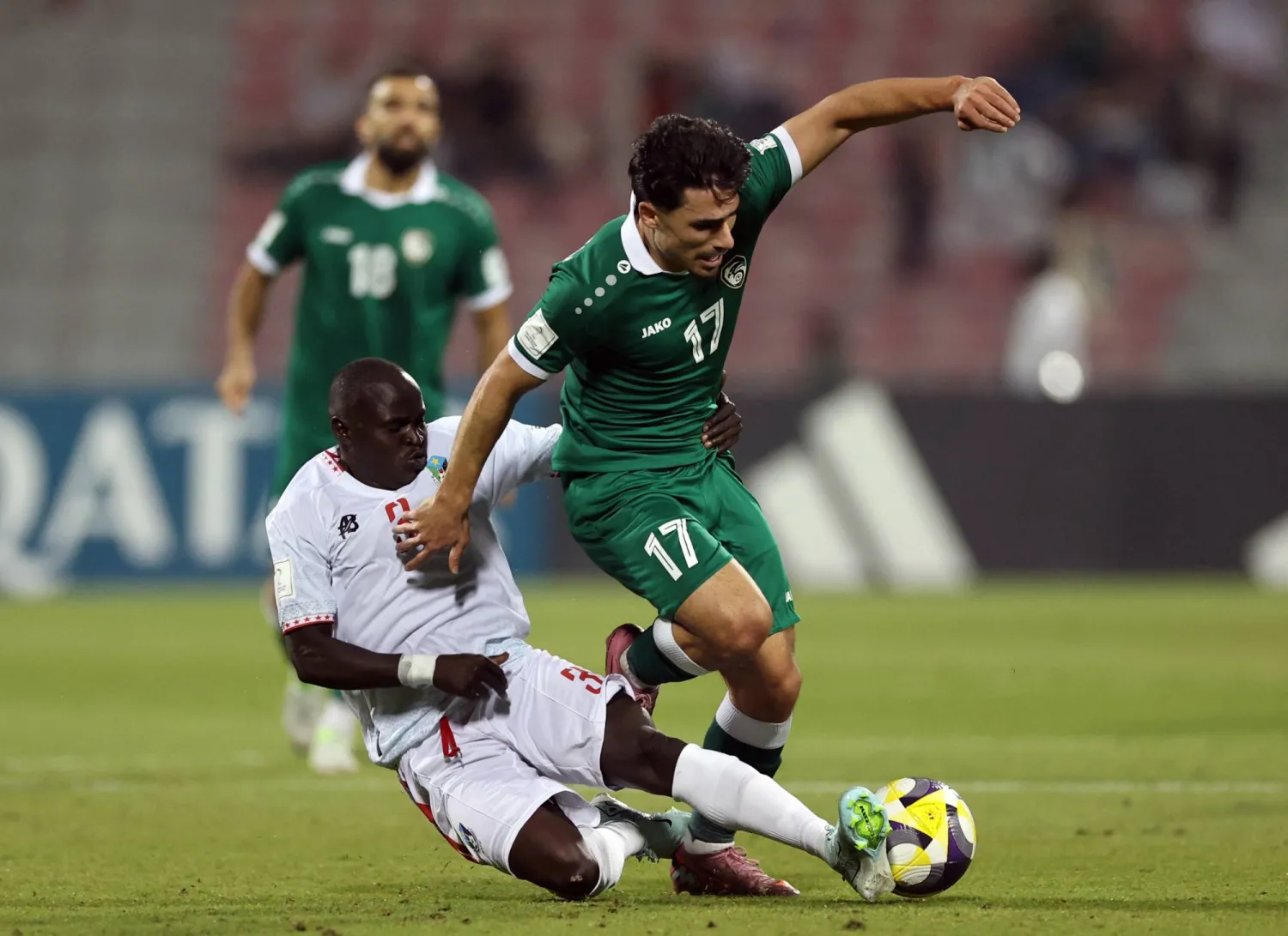 محمد الصلخدي لاعب منتخب سوريا (رويترز)