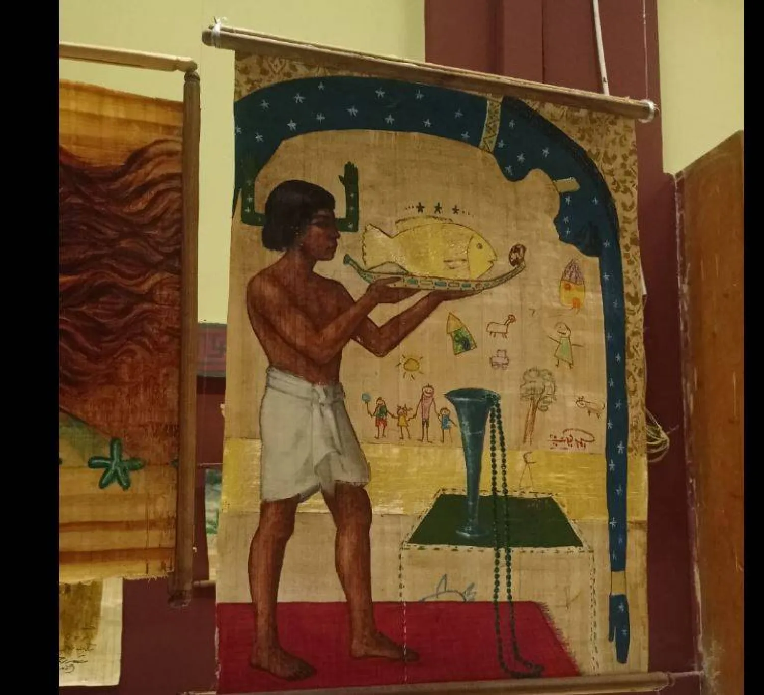 إحدى لوحات المعرض (المتحف المصري بالتحرير)