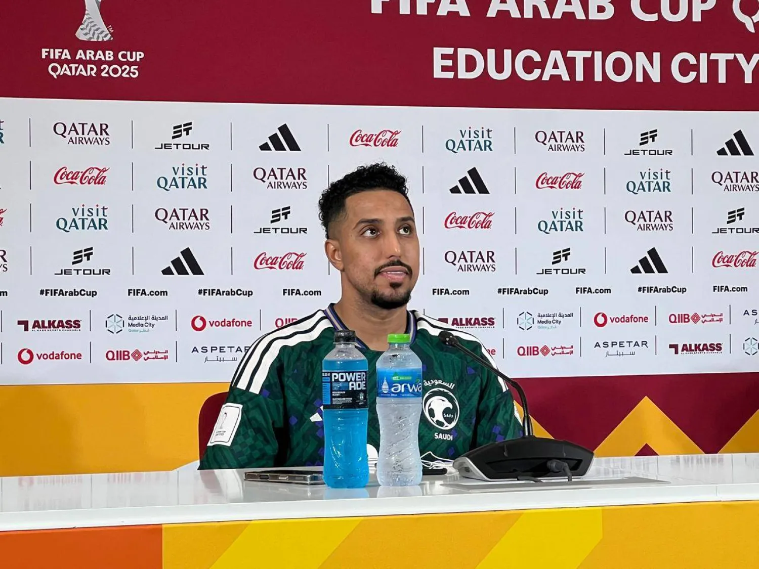 سالم الدوسري قائد المنتخب السعودي (الشرق الأوسط)