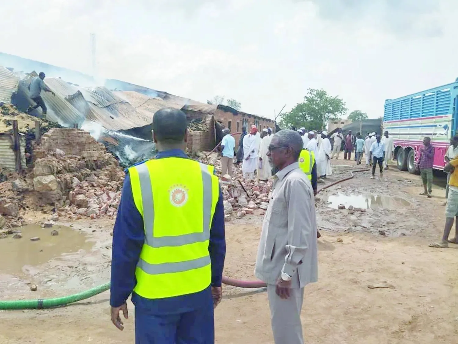 A circulated photo shows part of the destruction caused by Rapid Support Forces (RSF) drones in the city of El-Obeid in the Kordofan region. 