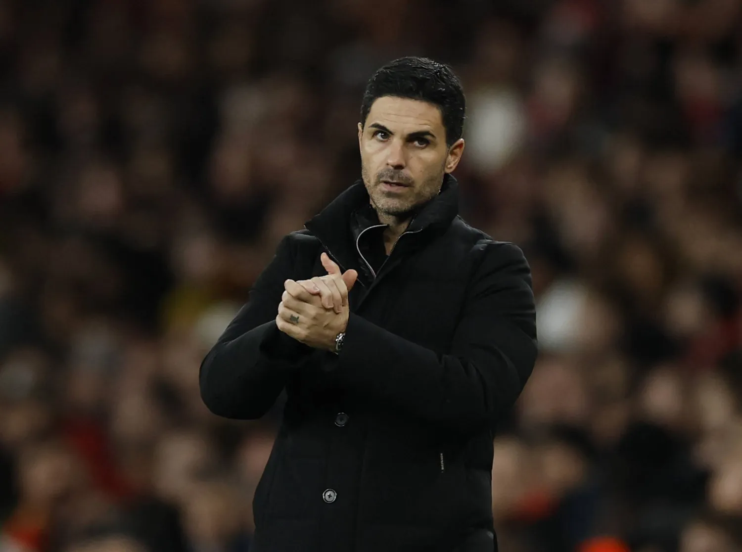 Soccer Football - Premier League - Arsenal v Brentford - Emirates Stadium, London, Britain - December 3, 2025 Arsenal manager Mikel Arteta Action Images via Reuters/Peter Cziborra  