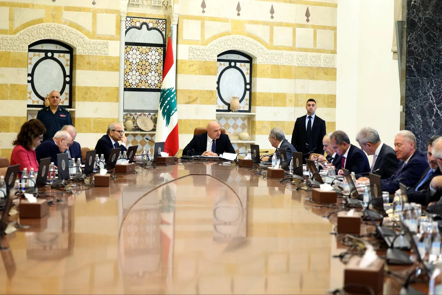 جانب من اجتماع مجلس الوزراء في قصر بعبدا برئاسة الرئيس جوزيف عون (إكس)