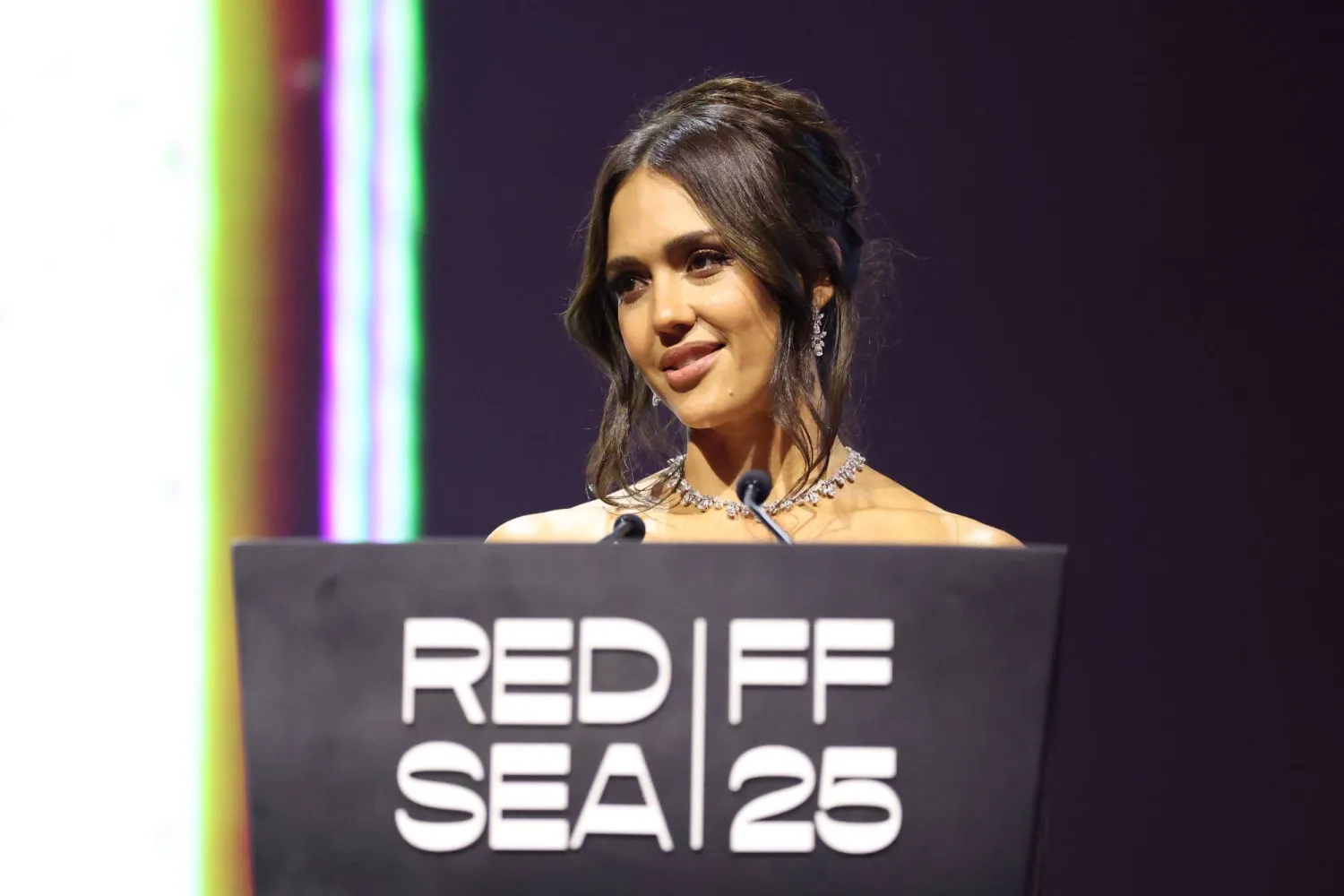 جيسيكا ألبا خلال حضورها مهرجان البحر الأحمر (إدارة المهرجان)