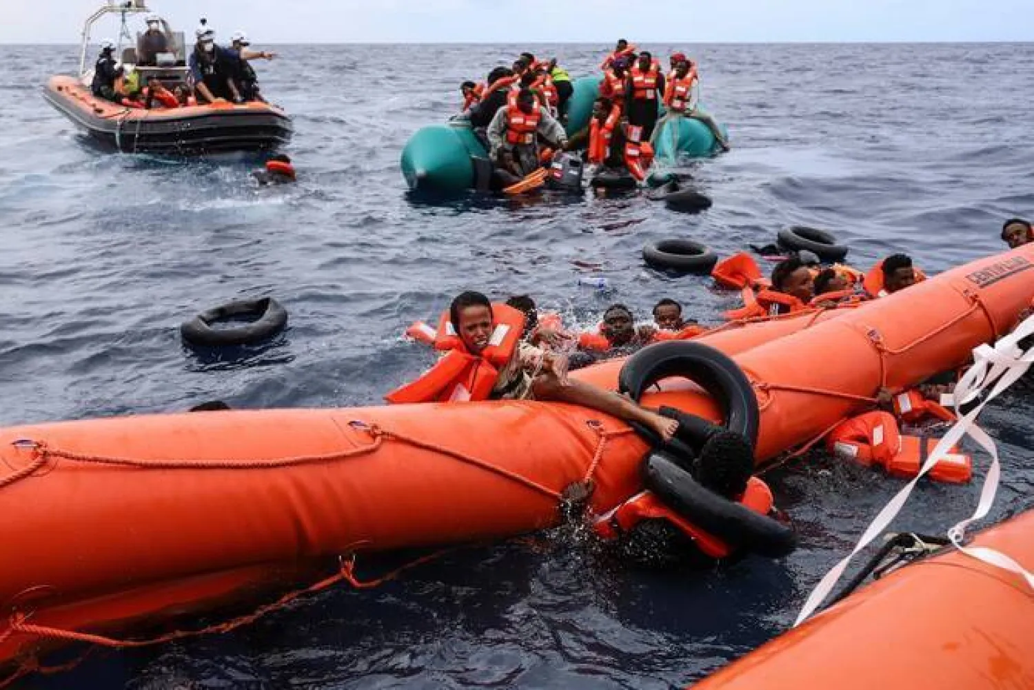 Eighteen migrants drowned when their boat overturned 40 km south of the tiny southern Greek island of Chrysi, a coast guard official said on Saturday, while two were rescued from the sea. (AP/File)
