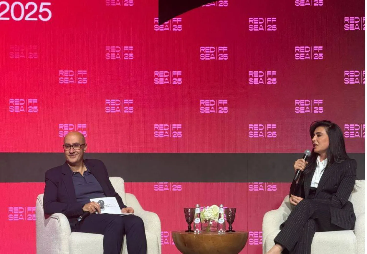 نادين لبكي تتحدث عن مشوارها الفني في «البحر الأحمر» (إدارة المهرجان)