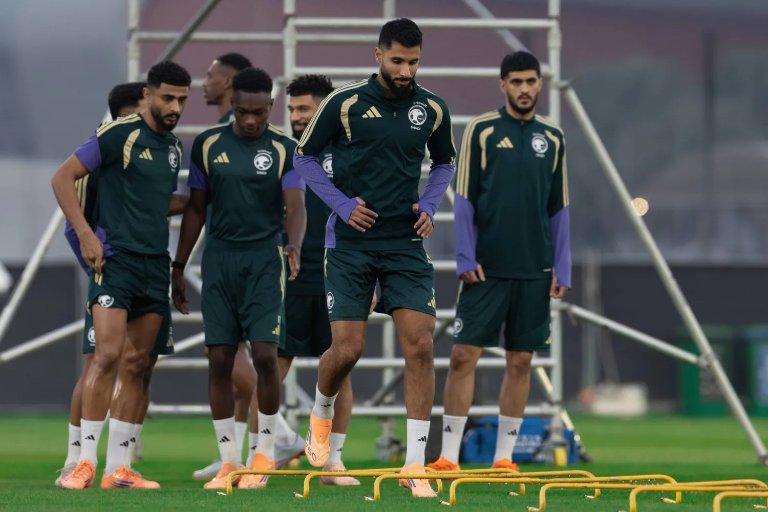 جانب من تدريبات الأخضر (المنتخب السعودي)
