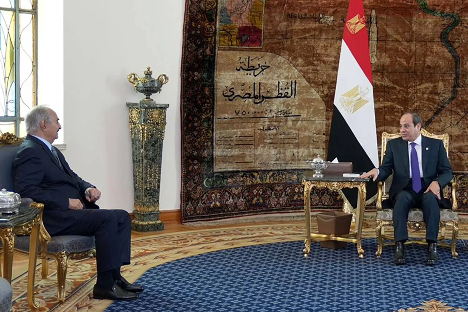 جانب من مباحثات السيسي مع المشير حفتر في القاهرة 18 يناير 2025 (الرئاسة المصرية)