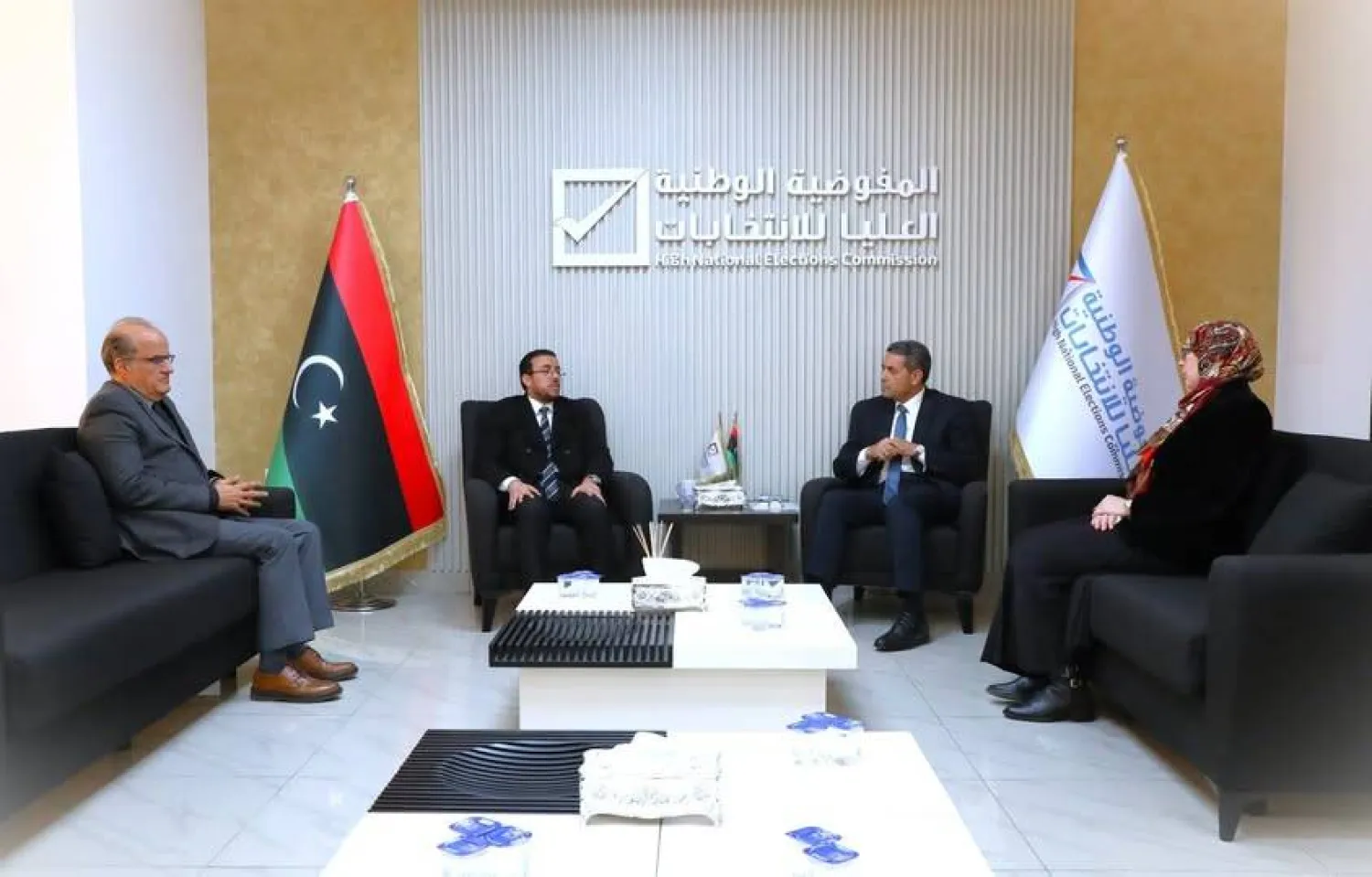 رئيس مفوضية الانتخابات الليبية عماد السايح يستقبل المكلّف بتسيير المجلس الوطني للحريات العامة بالبلاد الاثنين (المفوضية)