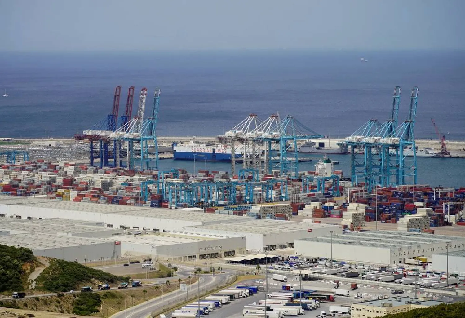 A general view of Tanger Med Port, on the Strait of Gibraltar, east of Tangier, Morocco June 6, 2024. (Reuters) 