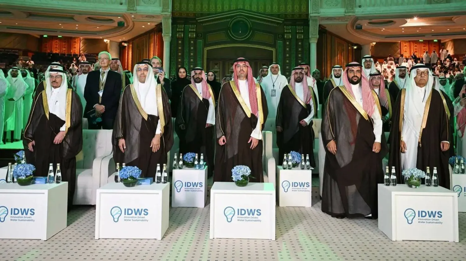 جانب من افتتاح مؤتمر استدامة المياه في جدة الاثنين (واس)