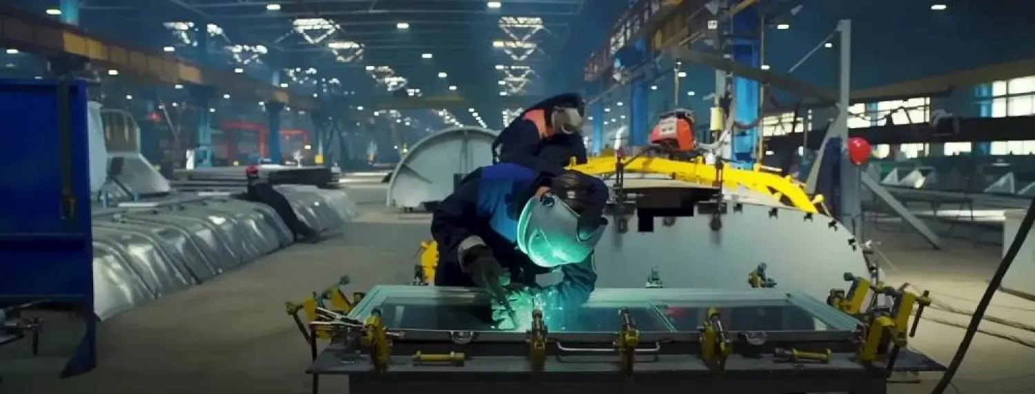 An employee is seen at a factory in Saudi Arabia. (Vision 2030)