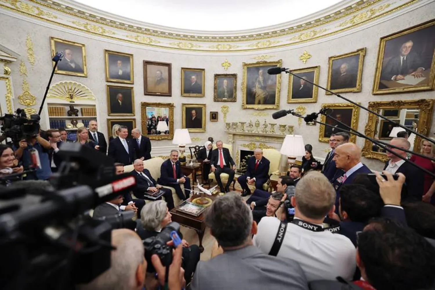 جانب من لقاء الرئيس الأميركي دونالد ترمب ونظيره التركي رجب طيب إردوغان بالبيت الأبيض في 25 سبتمبر الماضي (الرئاسة التركية)