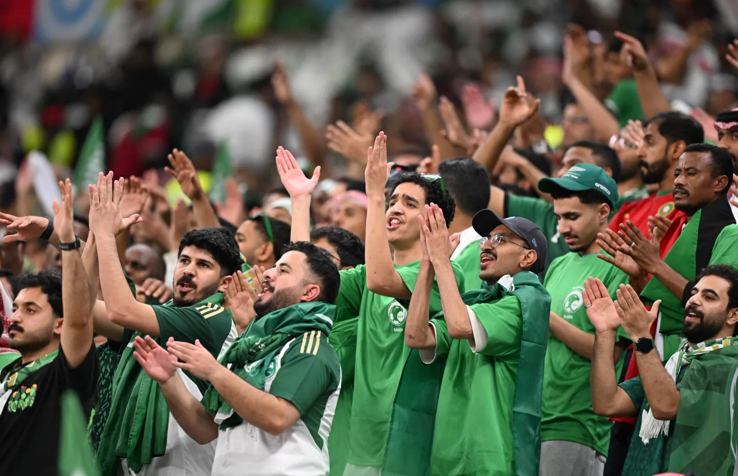 حضور قياسي سجلته مباراة الأخضر والمغرب في كأس العرب (تصوير: بشير صالح)