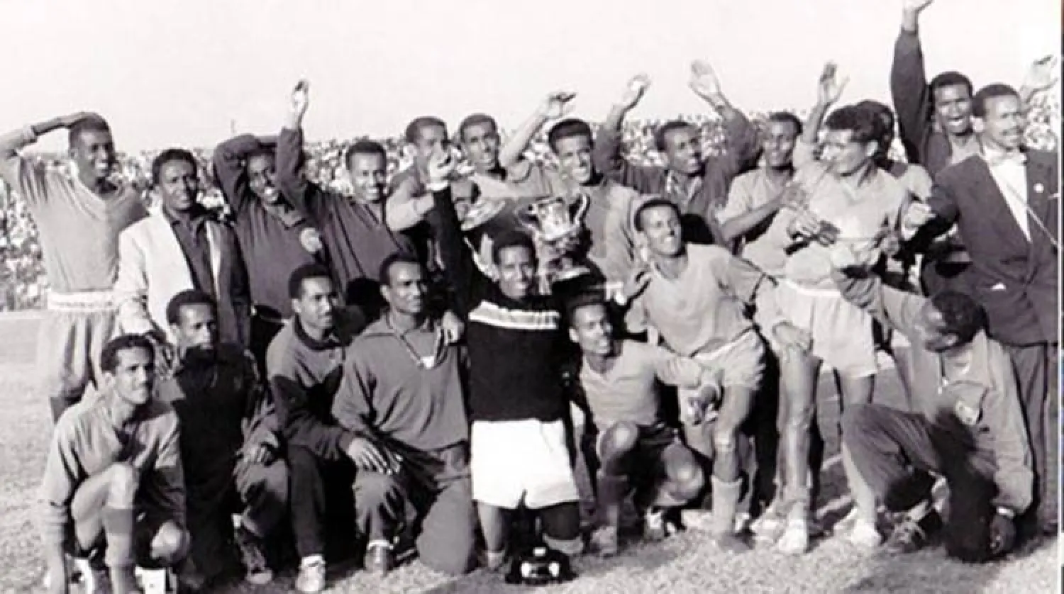 منتخب مصر بطل النسخة الأولى من كأس الأمم الأفريقية 1957 (أرشيف الأهرام)