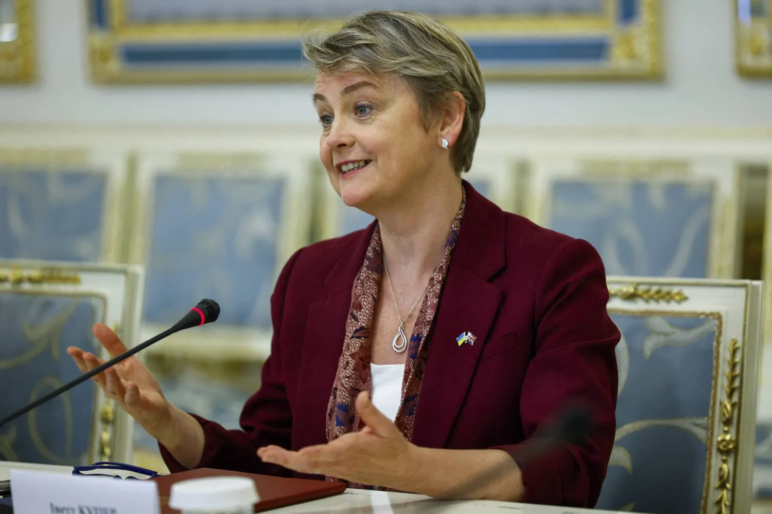 British Foreign Secretary Yvette Cooper. (AP)