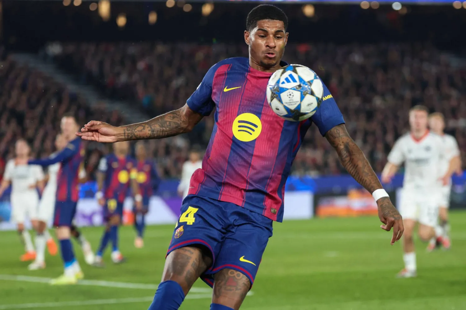 الإنجليزي ماركوس راشفورد مهاجم برشلونة (أ.ف.ب)