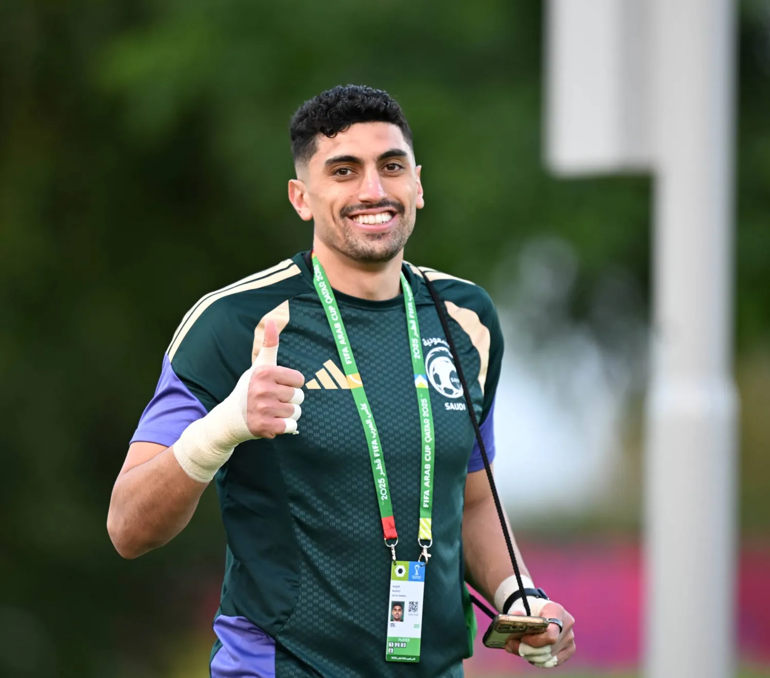 راغد النجار أشار إلى التأثير الكبير لجماهير الأخضر على مسيرتهم (تصوير: بشير صالح)