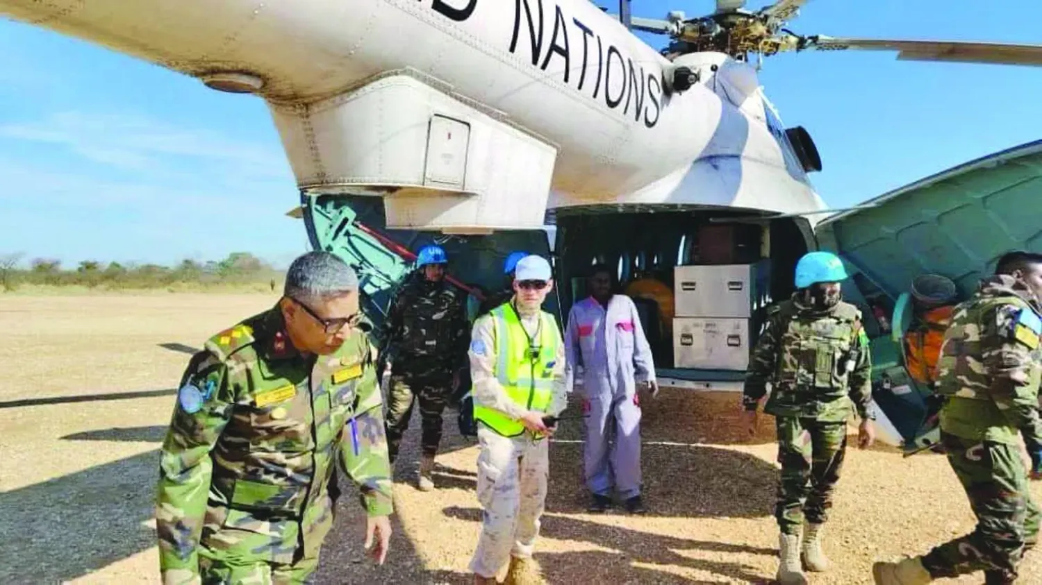Birleşmiş Milletler helikopteri, öldürülen askerlerin cesetlerini Abyei'ye taşıdı (dolaşımda)