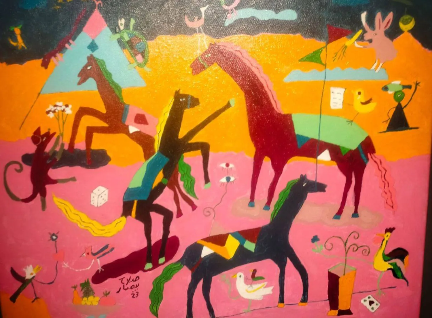 اللوحات رصدت بيئات ومشاهد متنوعة (الشرق الأوسط)