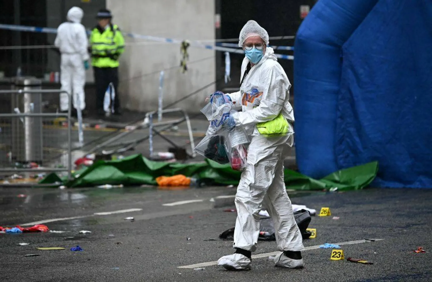 موقع حادث الدهس في ليفربول مايو الماضي (أ.ف.ب)