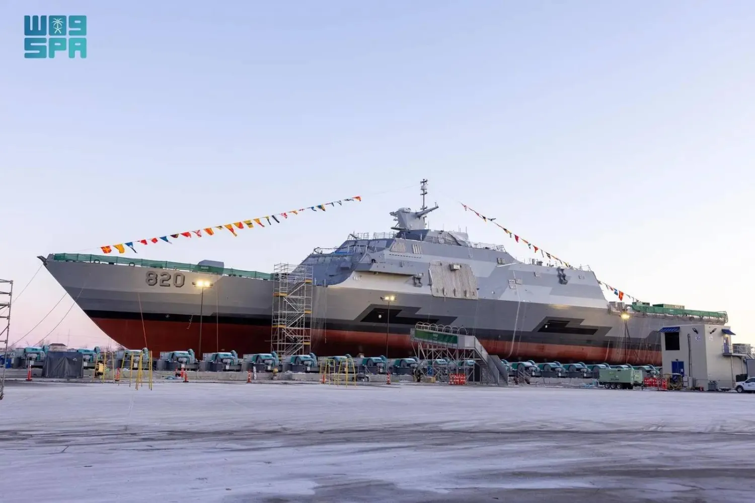 The Royal Saudi Naval Forces (RSNF) floated the His Majesty King Saud ship in the US state of Wisconsin. (SPA)